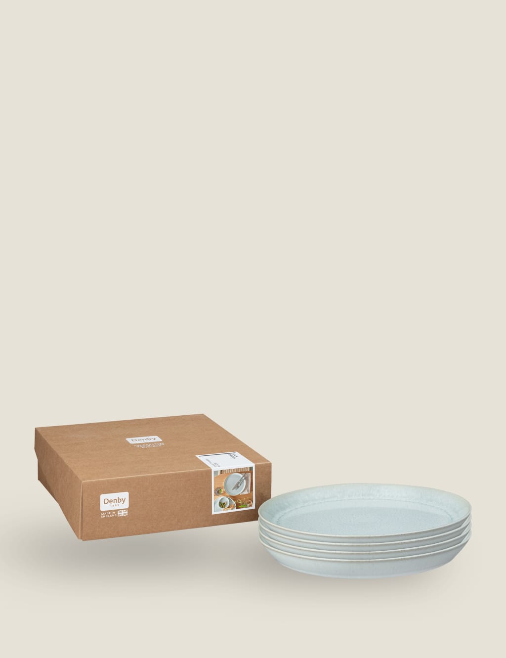 Set of 4 Kiln Green Dinner Plates 2 of 5