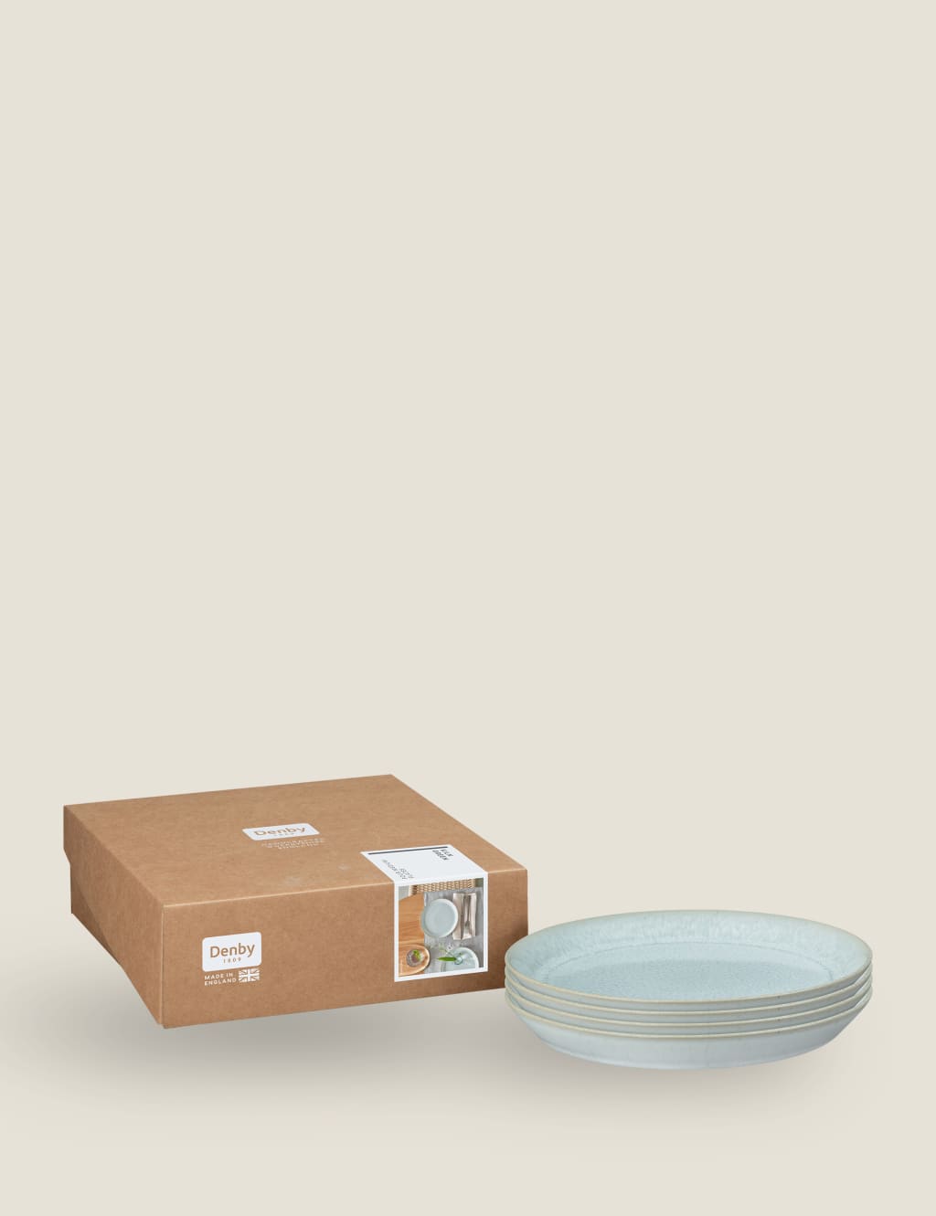 Set of 4 Kiln Green Side Plates 2 of 7
