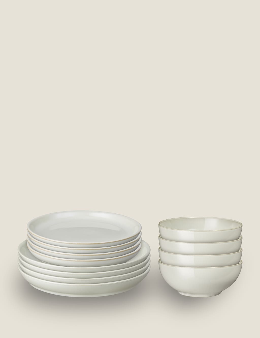 12 Piece Linen Coupe Dinner Set 5 of 5