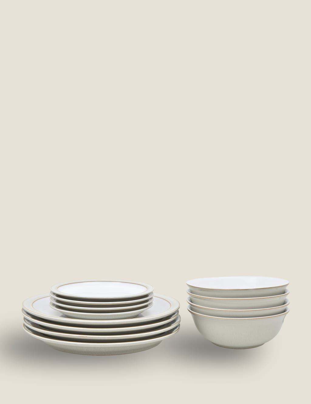 12 Piece Linen Dinner Set Denby M S