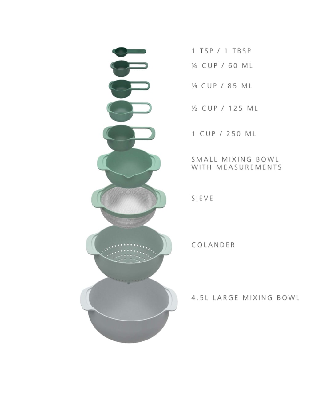 9 Piece Nest™ Plus Bowl Set 5 of 6