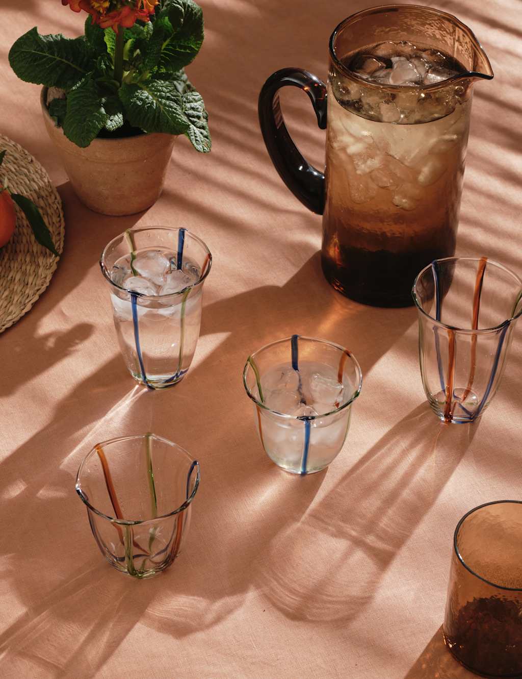 Set of 2 Colour Stripe Hi Ball Glasses 4 of 5