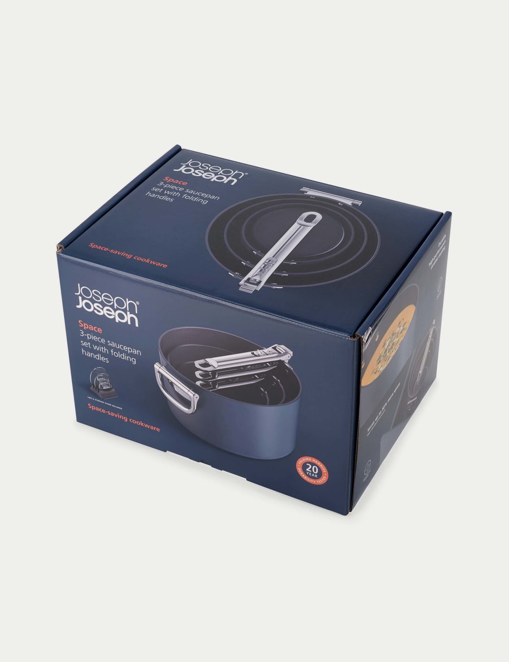 3pc Space Ceramic Non-Stick Saucepan Set 4 of 8