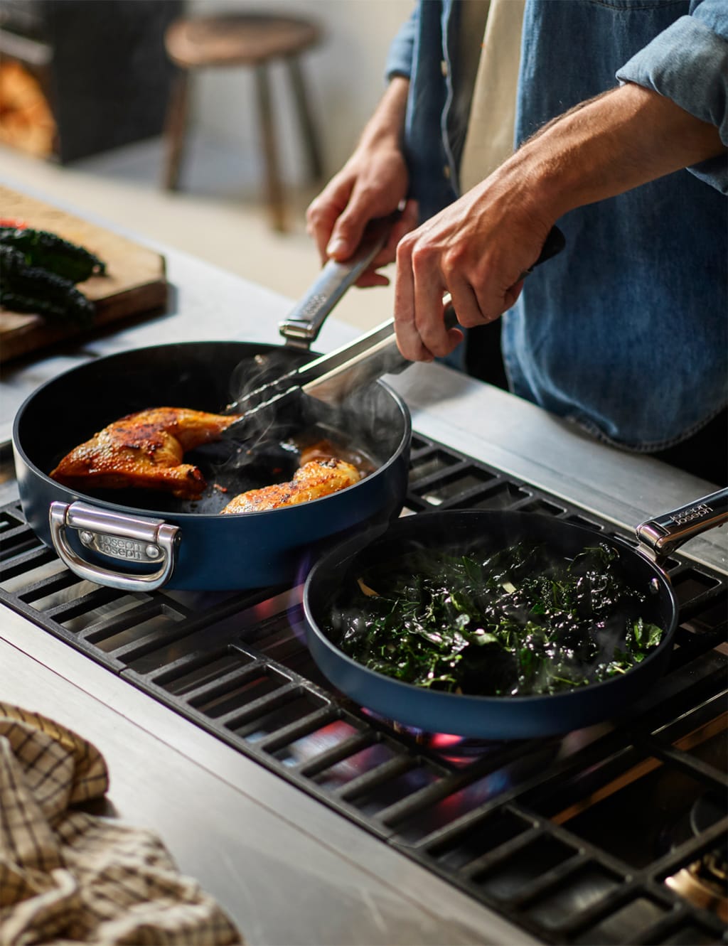2pc Space Ceramic Non-Stick Frying Pan Set 3 of 8