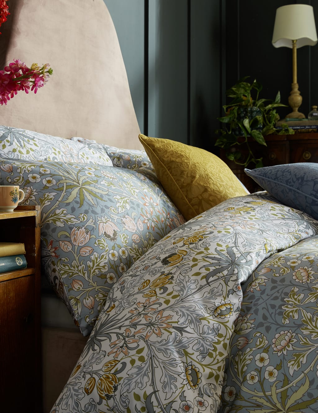 Pure Cotton Sateen Hyacinth Bedding Set 3 of 4