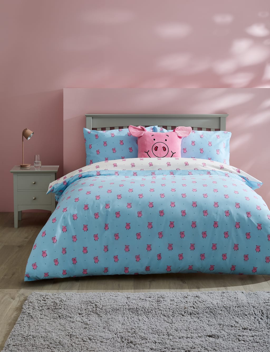 Cotton Mix Percy Pig™ Bedding Set 5 of 5