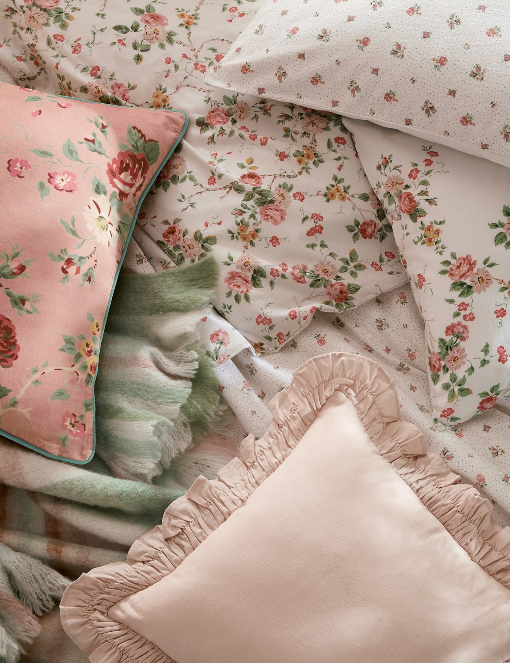 Pure Washed Cotton Mountney Garden Bedding Set 2 of 5