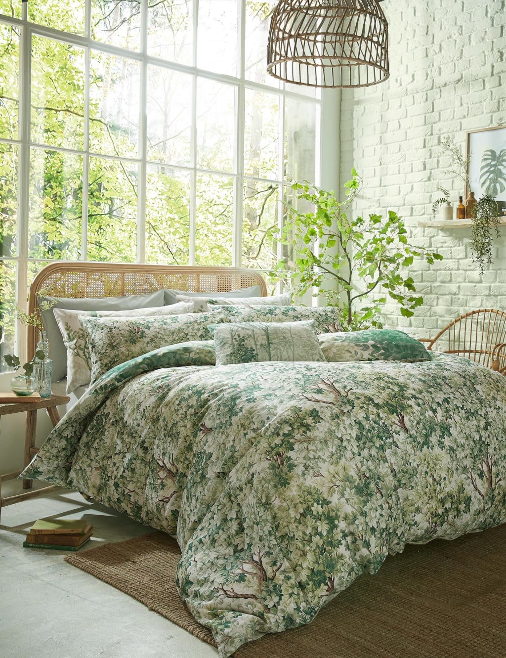 Pure Cotton Sateen Coppice Forest Bedding Set 2 of 9
