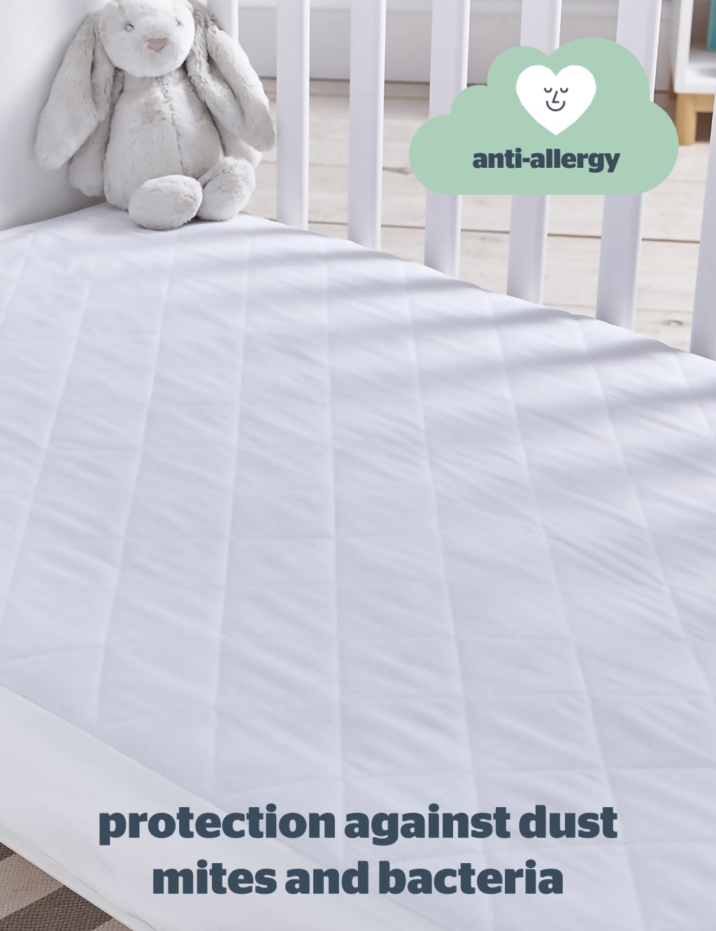Safenights Cot Bed Waterproof Mattress Protector Silentnight M S