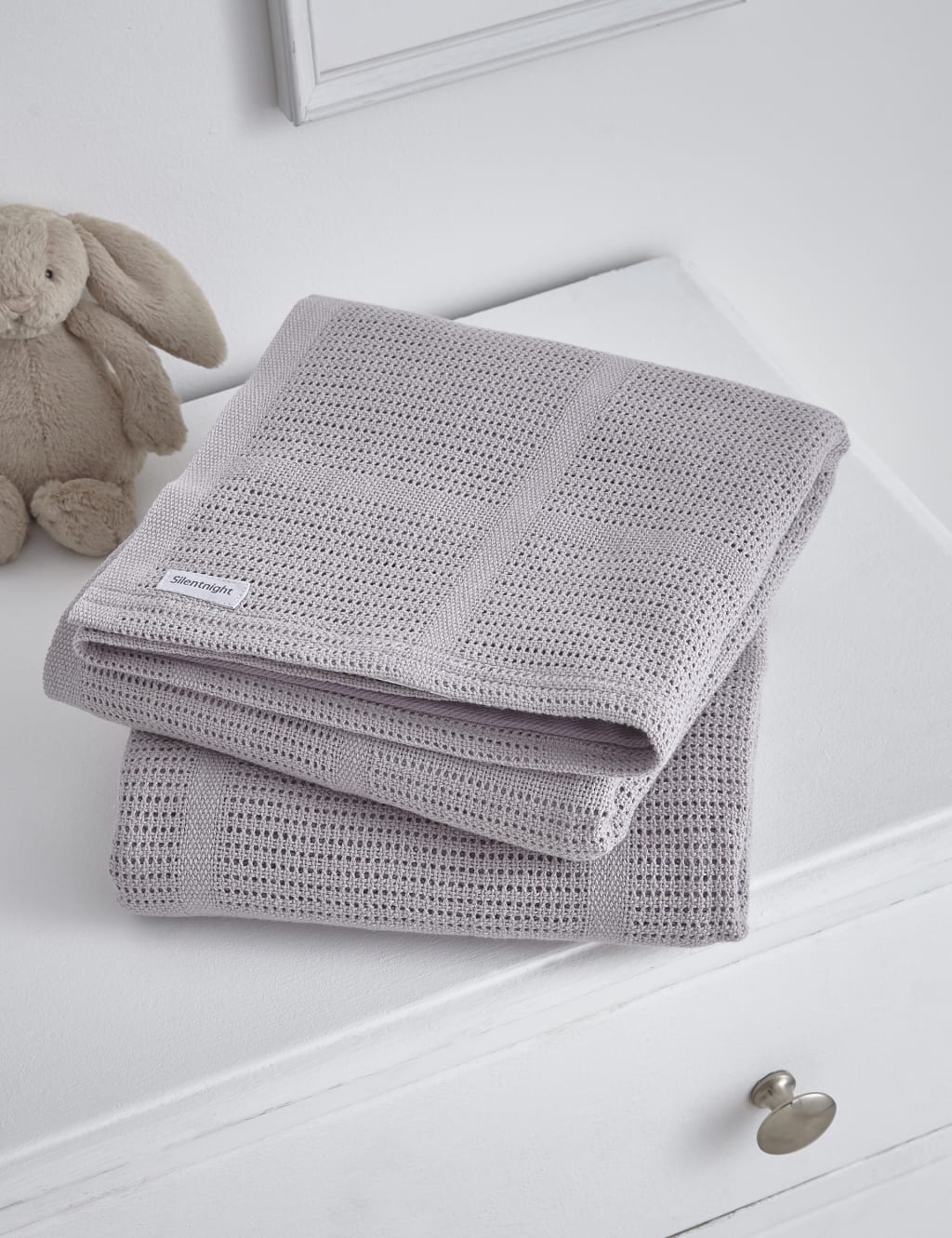 2pk Safe Nights Cellular Cot Blankets Silentnight M S