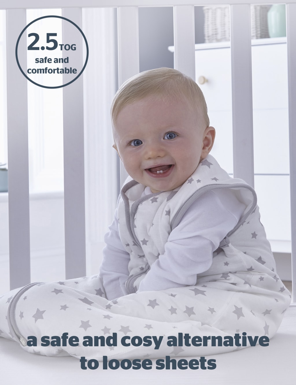 Safe Nights Baby Sleeping Bag 0 6 Months Silentnight M S