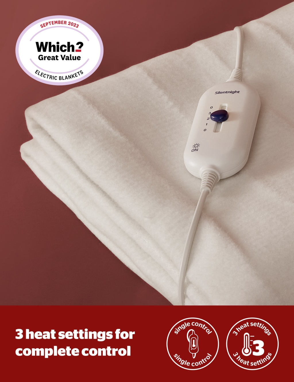 Comfort Control Fleece Electric Blanket