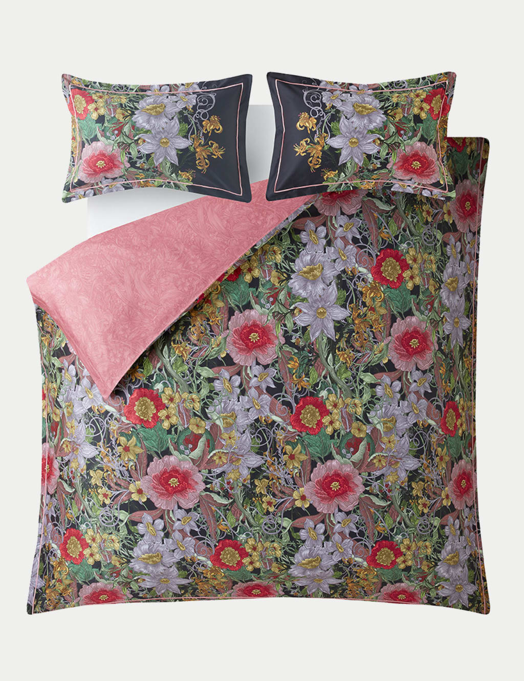 Pure Cotton Sateen Berkeley Blooms Bedding Set 6 of 9