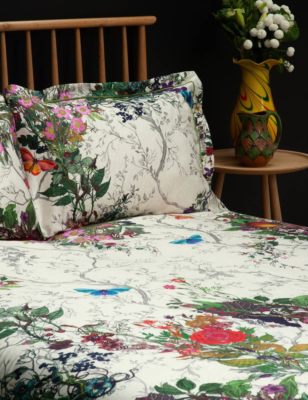 Pure Cotton Sateen Bloomsbury Garden Bedding Set 3 of 7