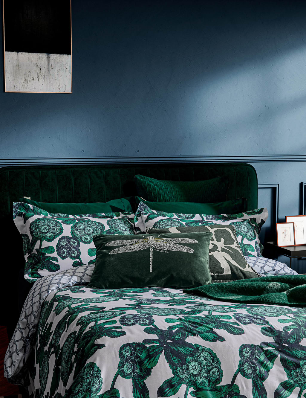 Pure Cotton Ombre Hydrangea Bedding Set 3 of 5
