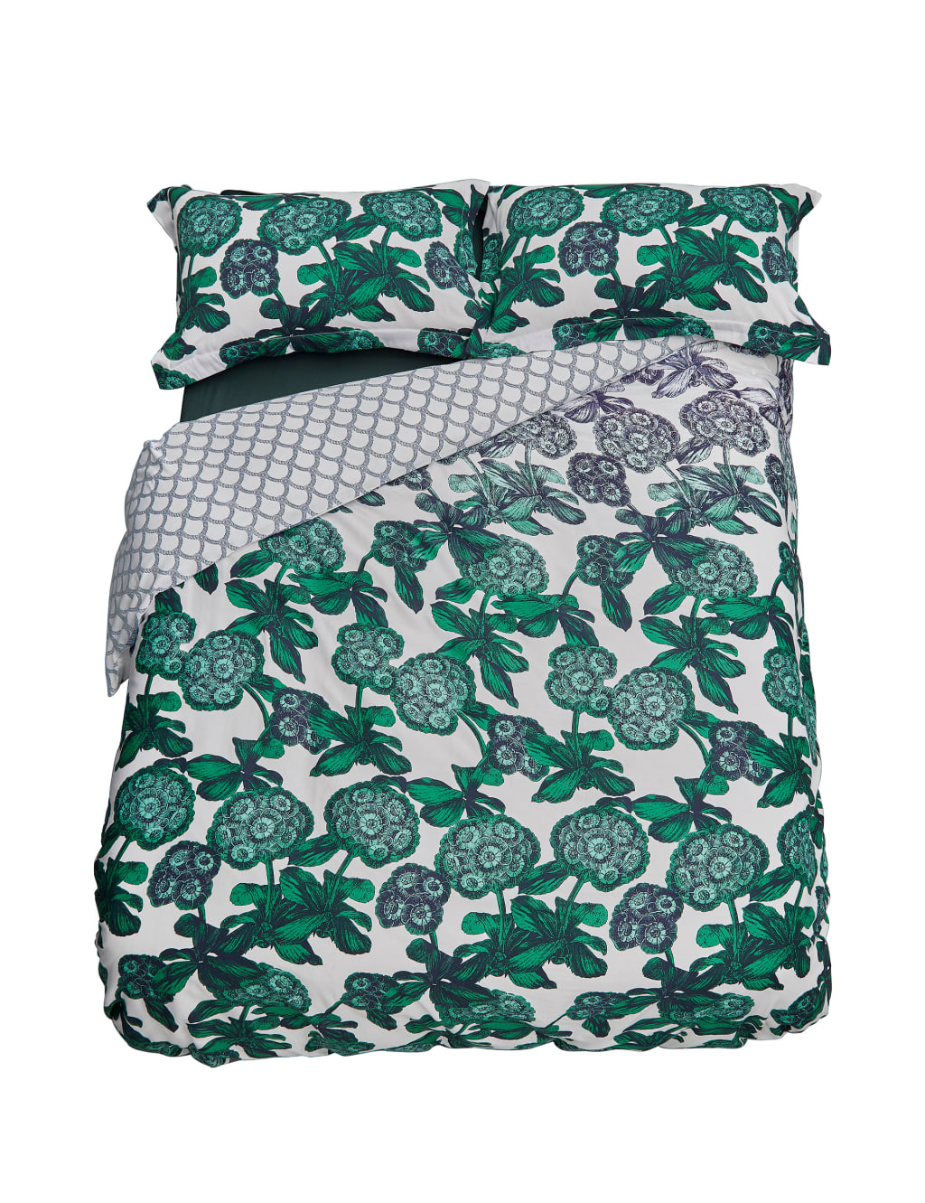 Pure Cotton Ombre Hydrangea Bedding Set 5 of 5