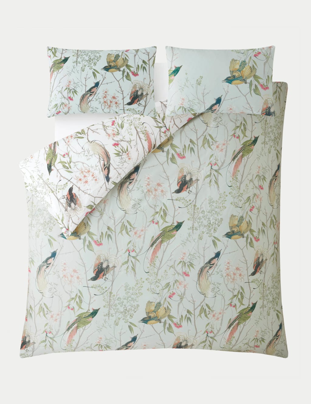 Pure Cotton Sateen Clavering Birds Bedding Set 5 of 8