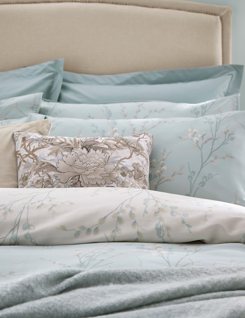 Pure Cotton Sateen Pussy Willow Bedding Set 2 of 3