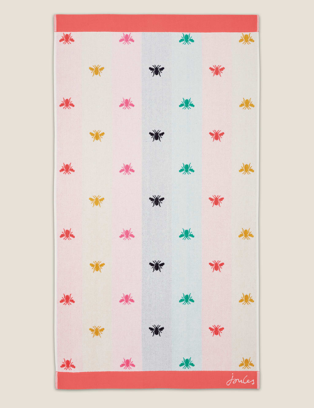 Pure Cotton Rainbow Bee Towel Joules M S