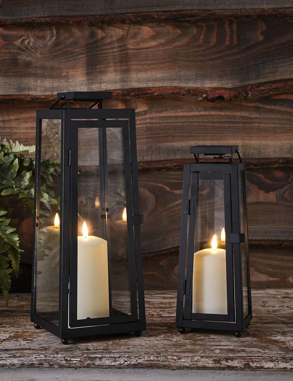 Set of 2 Porto Solar Lanterns with TruGlow® Candles 4 of 5