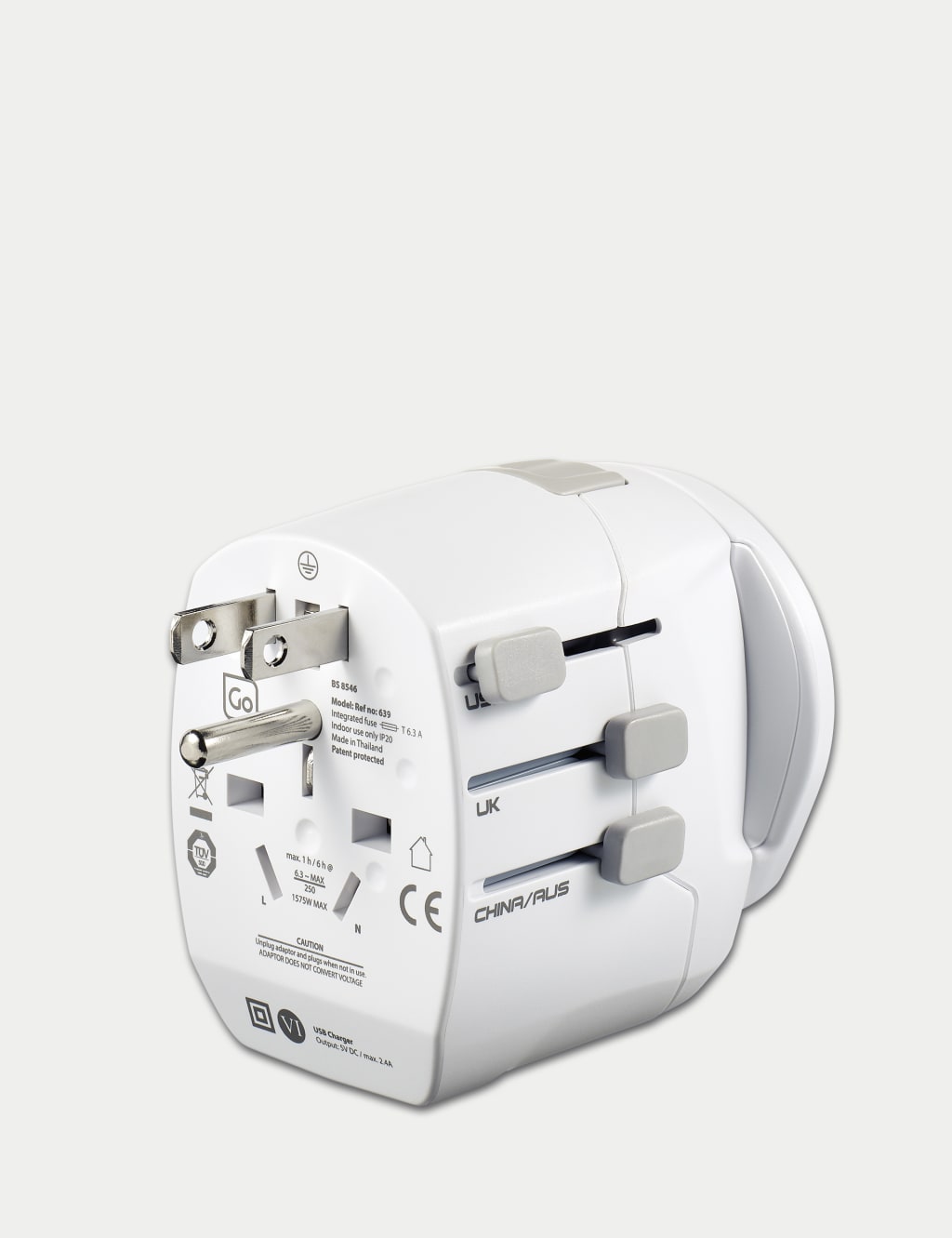 Worldwide Travel Adaptor with USB 2 of 6