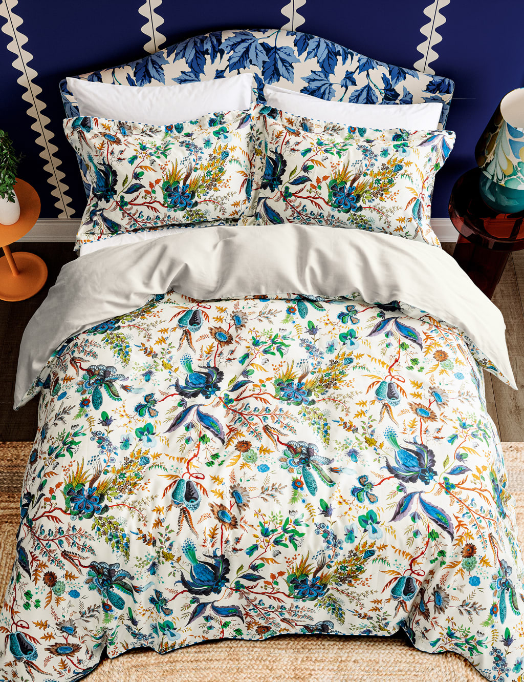 Pure Cotton Sateen Wonderland Floral Bedding Set 3 of 6