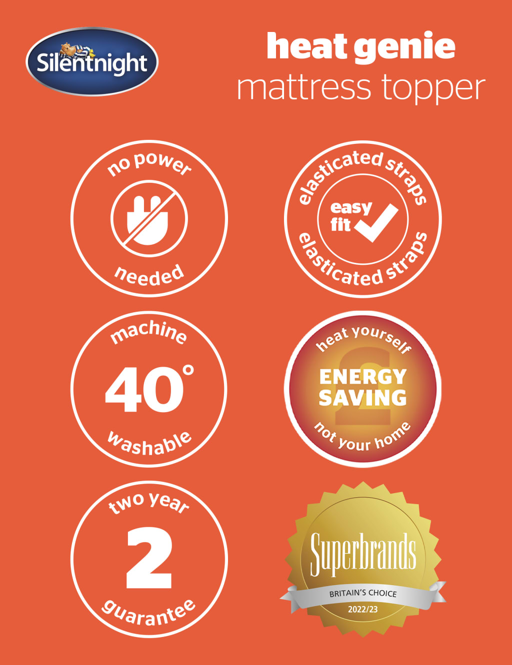 Heat Genie Self Heating Mattress Topper 8 of 8