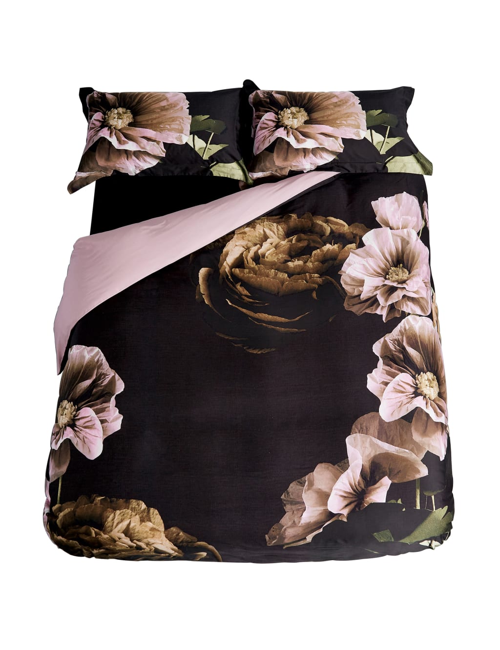 Pure Cotton Sateen Paper Floral Bedding Set 5 of 5
