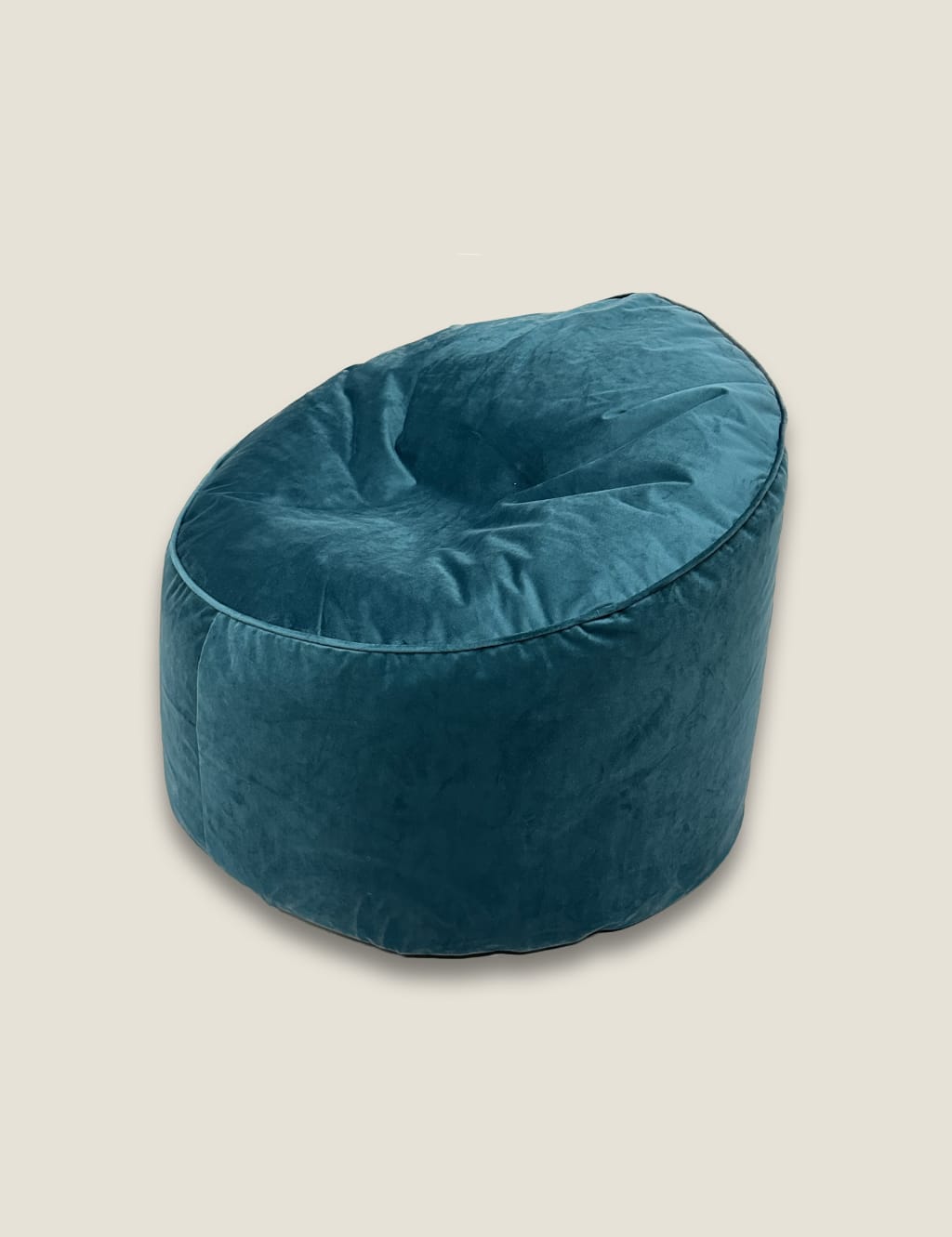 Teal Velvet Beanbag Chair