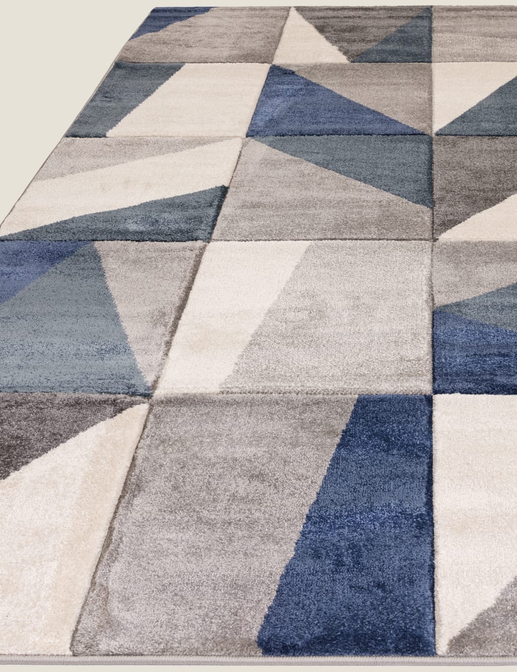 Large Carved Triangles Rug 3 of 5