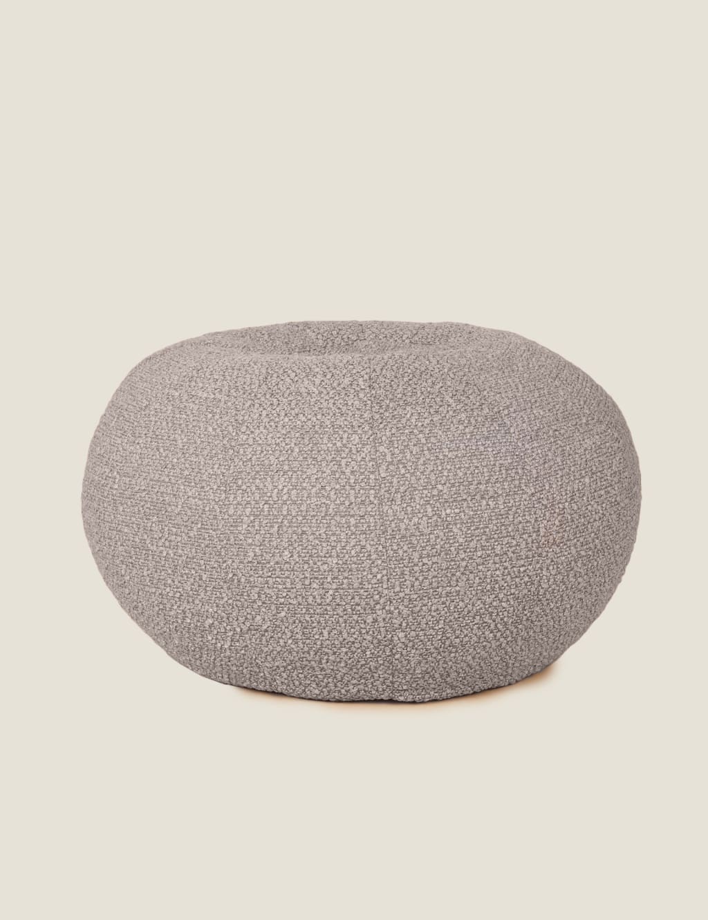 Bouclé Round Pouffe 2 of 4