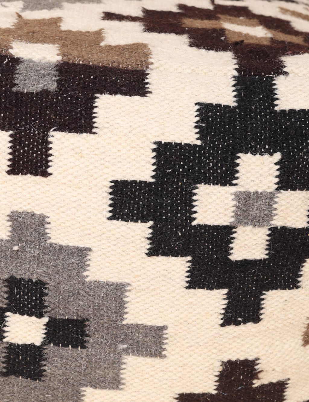 Ikat Woven Square Pouffe 4 of 4