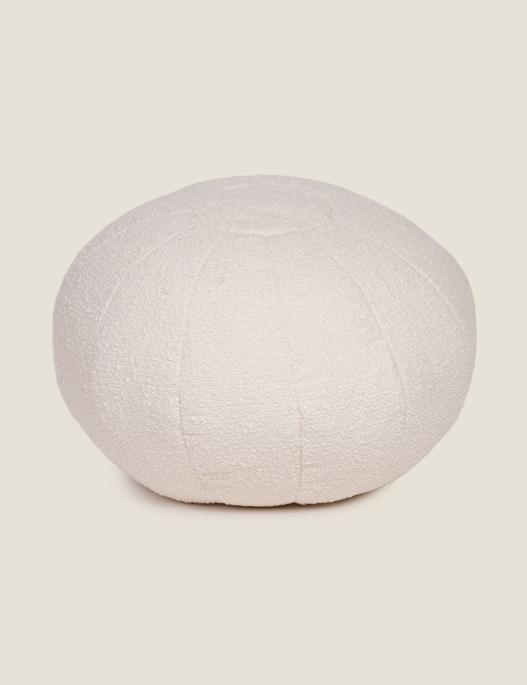 Textured Bouclé Round Pouffe 3 of 3