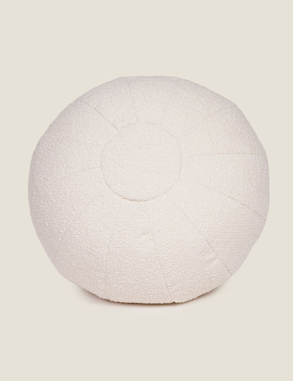 Textured Bouclé Round Pouffe 2 of 3