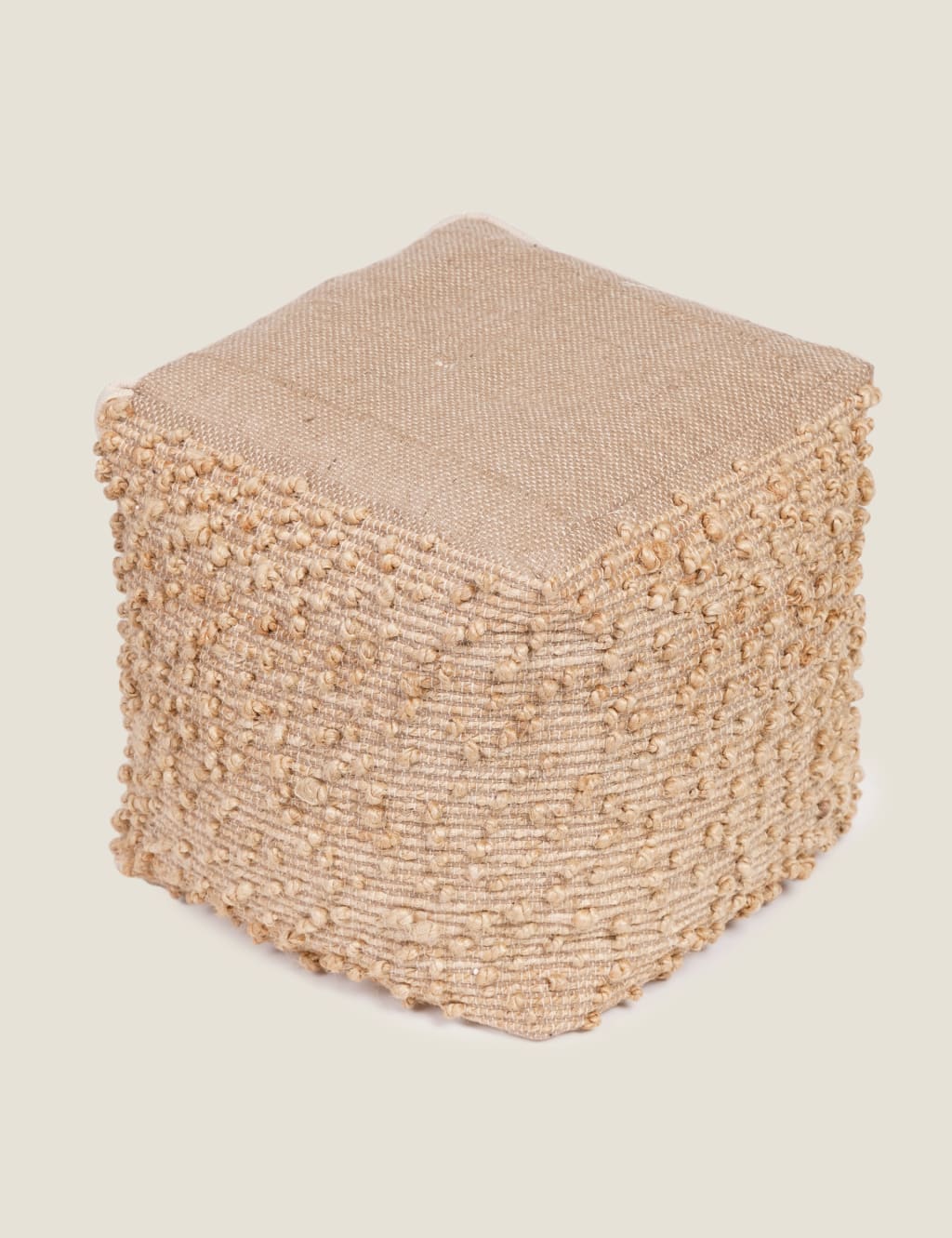Textured Jute Square Pouffe 3 of 4