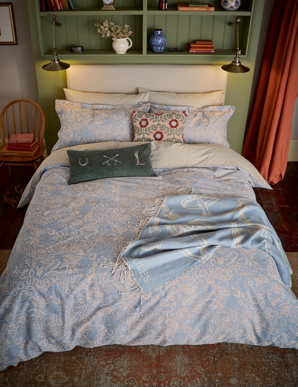 Pure Cotton Floral Trellis Cushion 3 of 4