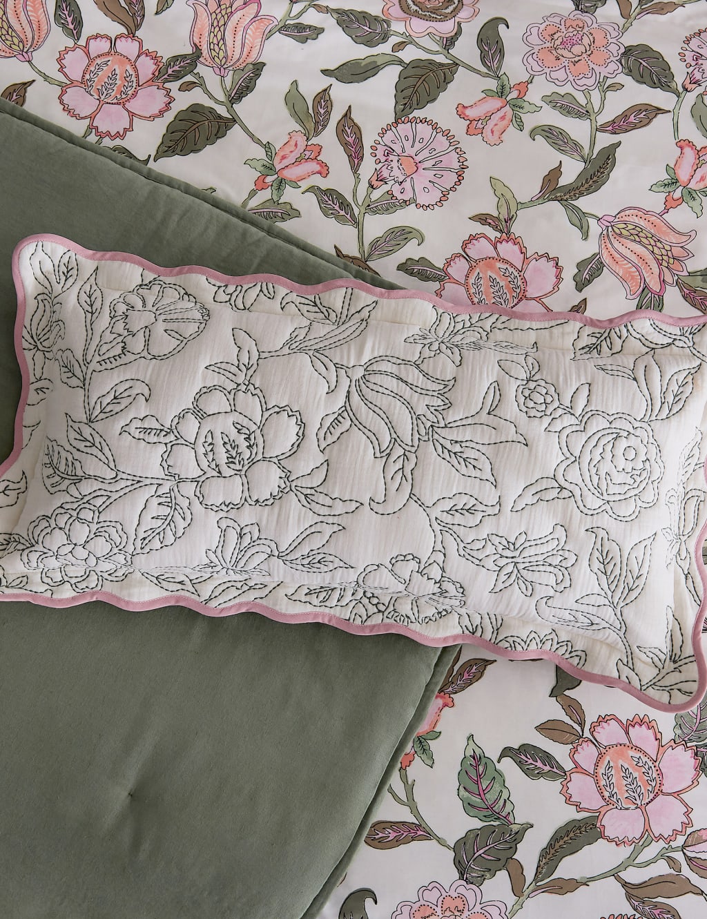 Pure Cotton Juliette Embroidered Cushion 2 of 6