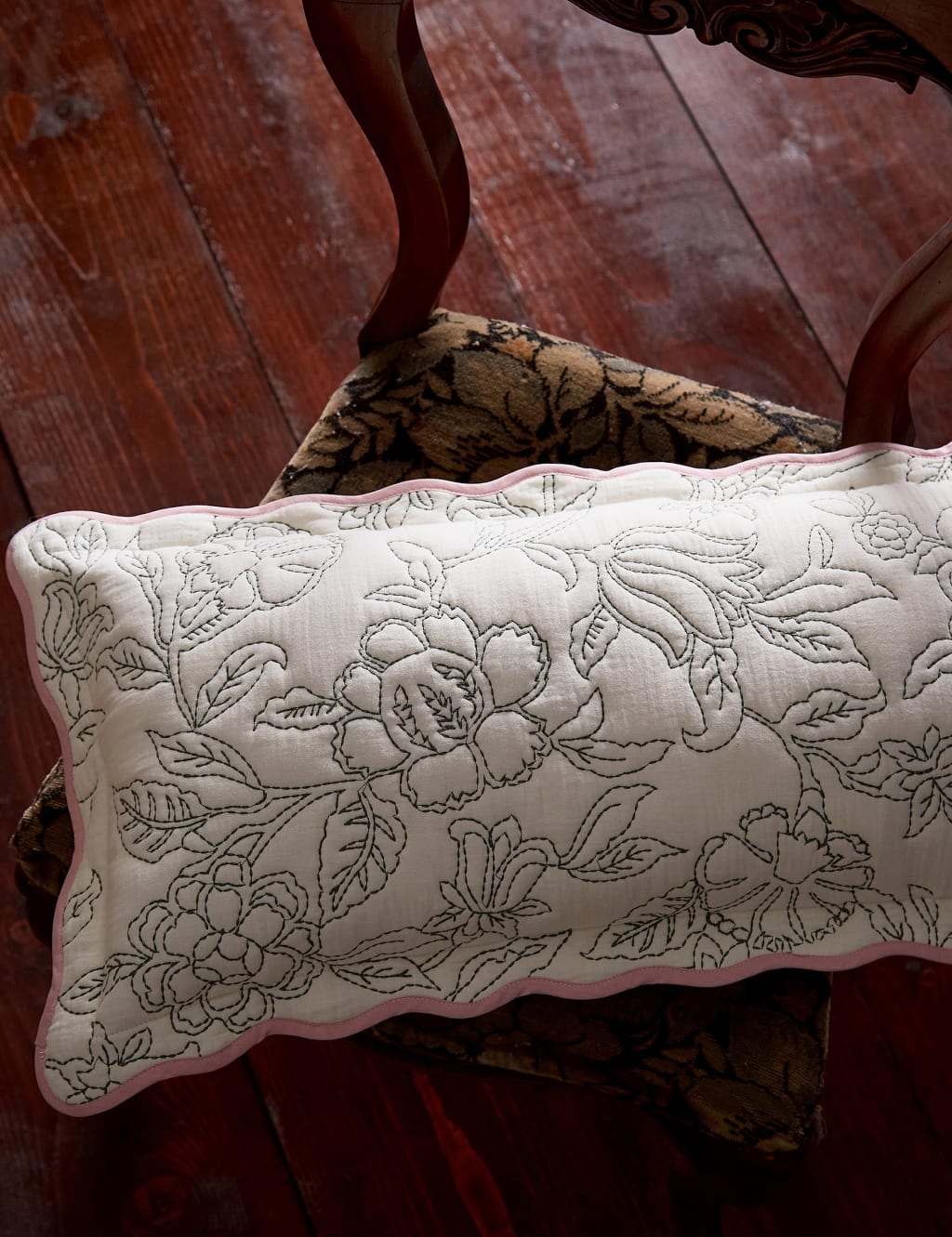 Pure Cotton Juliette Embroidered Cushion 3 of 6