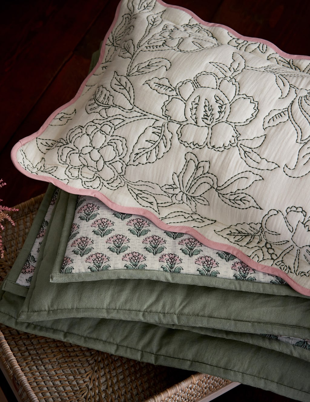 Pure Cotton Juliette Embroidered Cushion 5 of 6