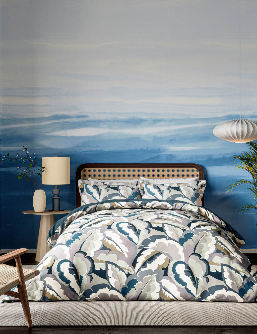 Pure Cotton Sateen Calathea Bedding Set 1 of 4