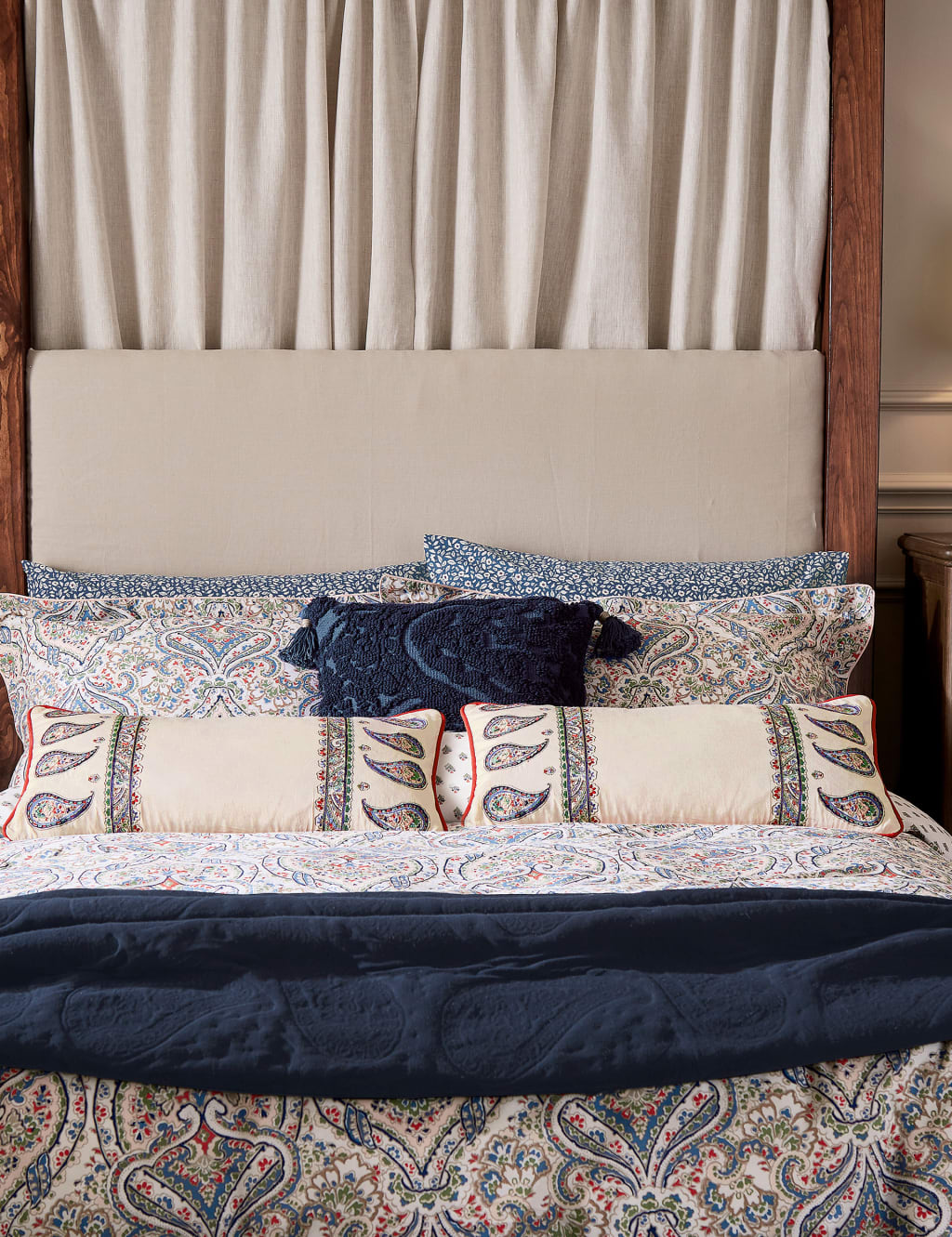 Pure Cotton Tapestry Paisley Cushion 2 of 5