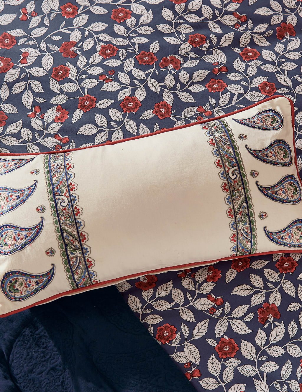 Pure Cotton Tapestry Paisley Cushion 4 of 5