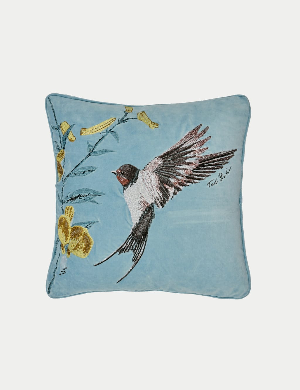Velvet Botanical Birds Cushion Ted Baker M S
