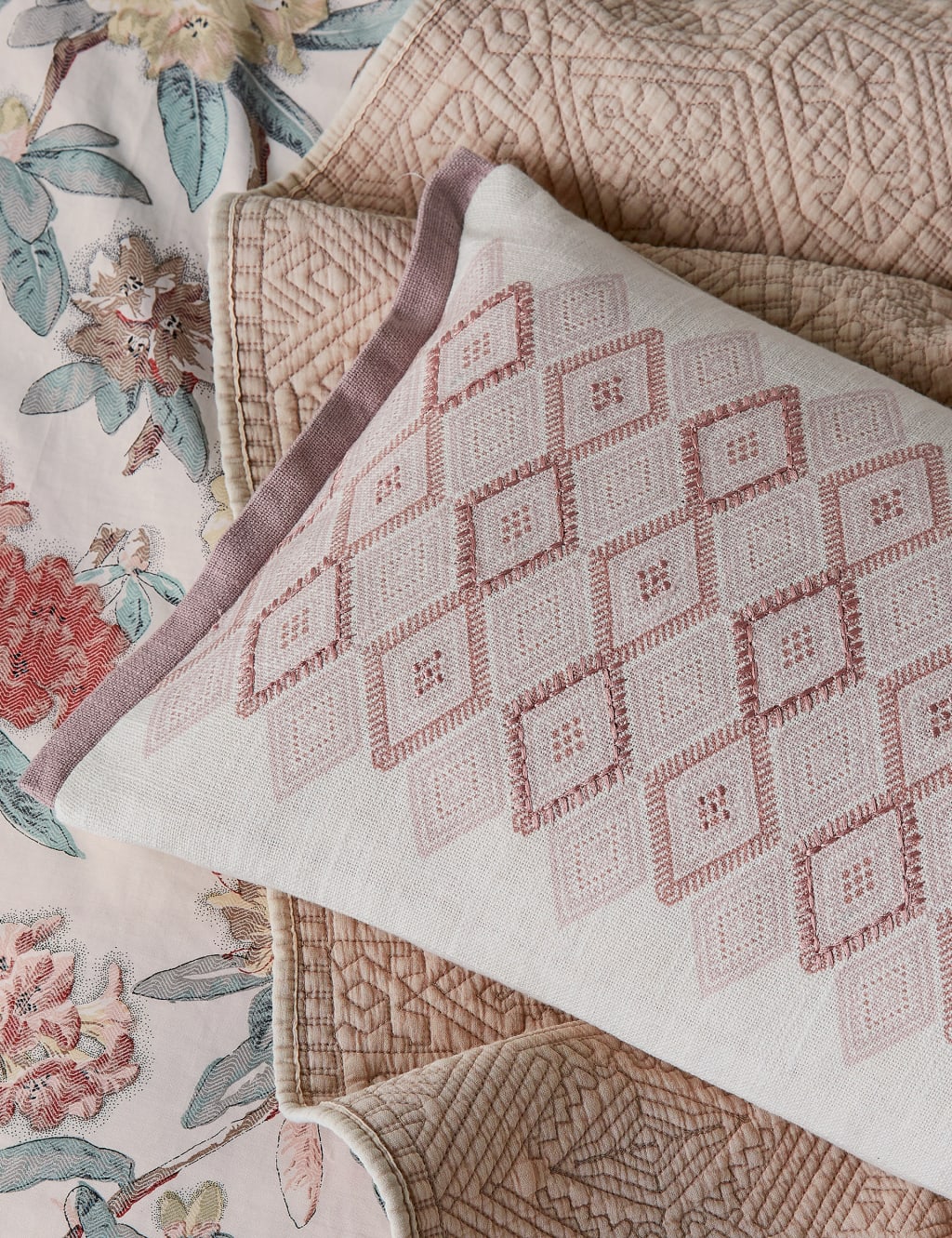 Pure Cotton Marielle Embroidered Cushion 3 of 4