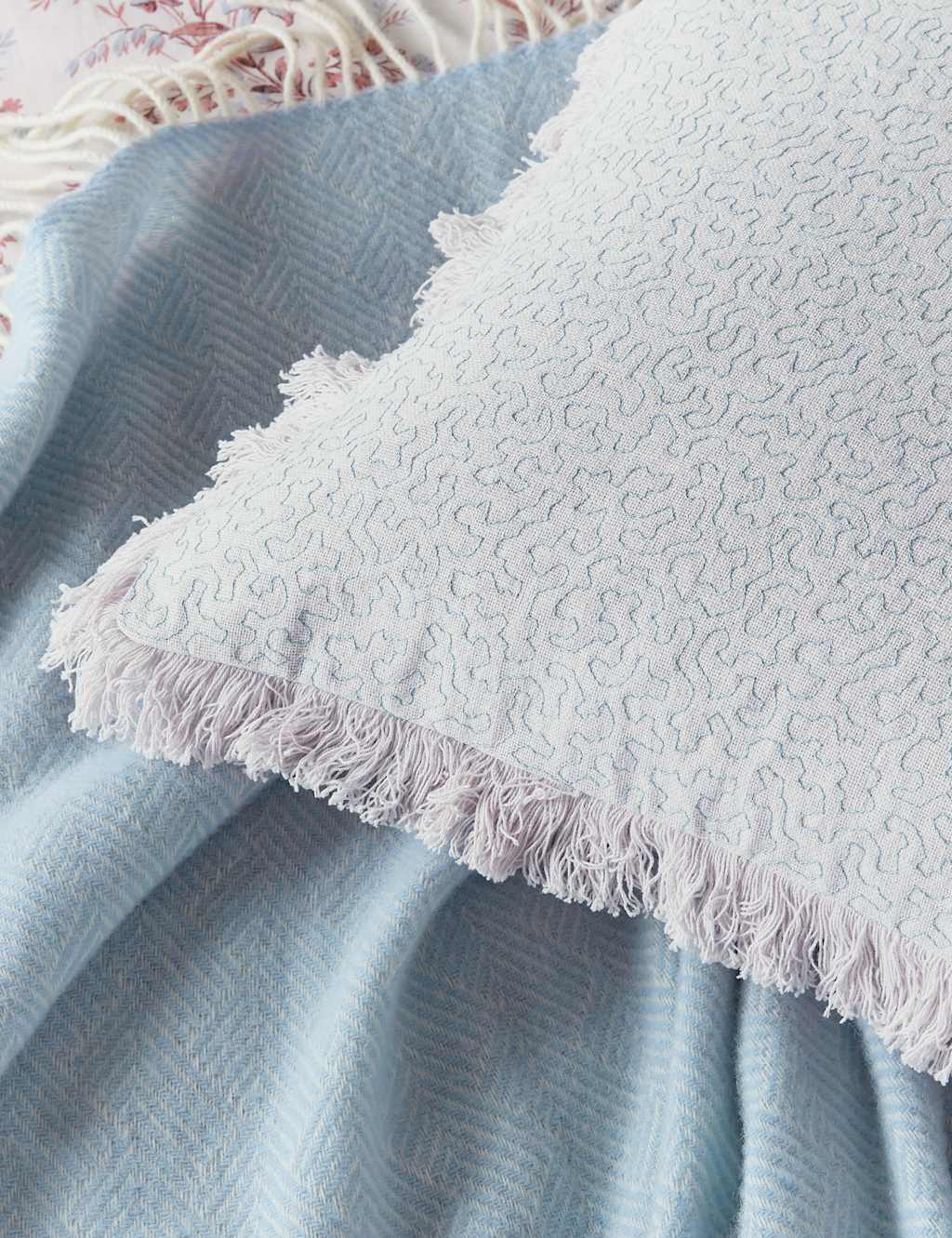 Pure Wool Rosanna Herringbone Throw 3 of 3