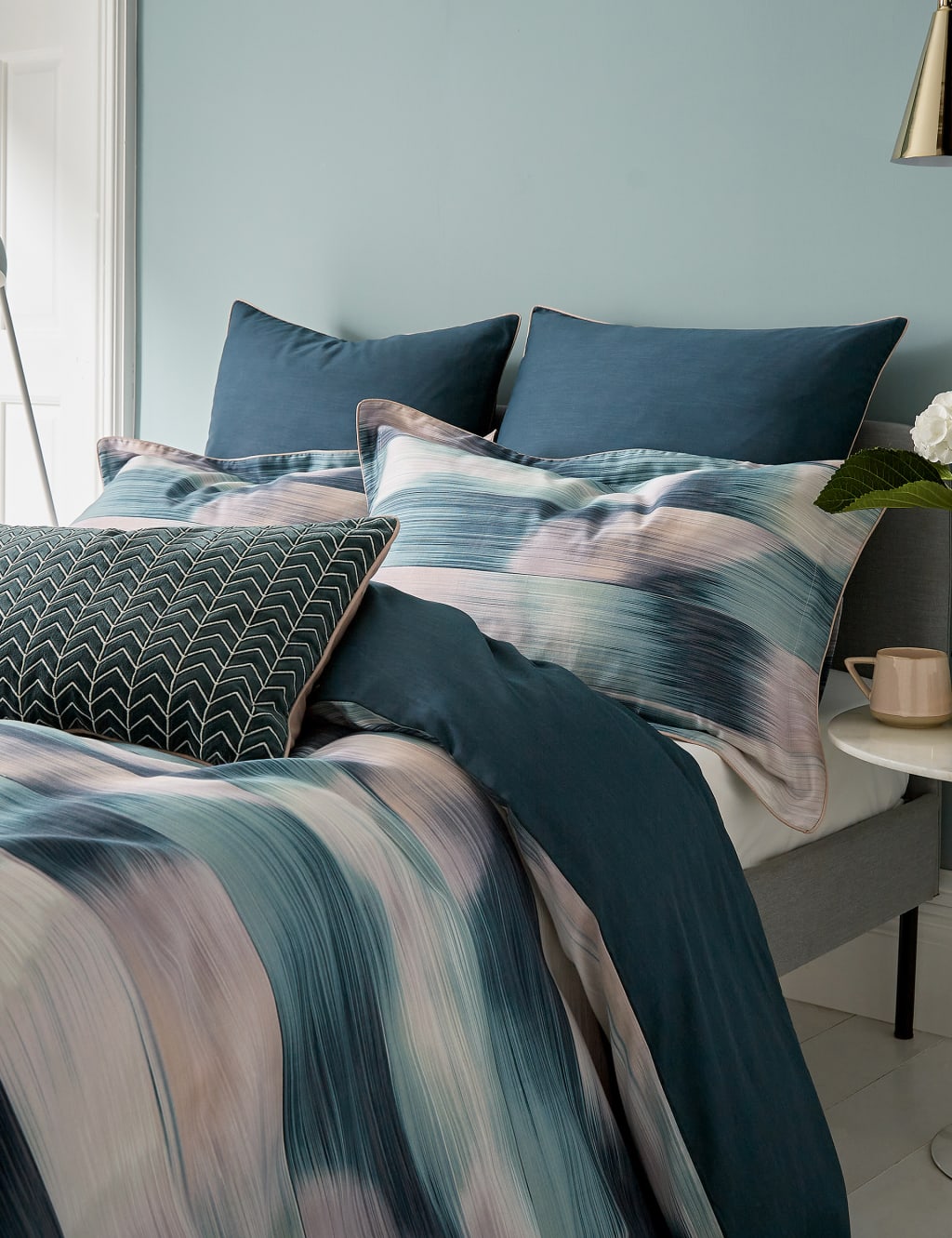 Pure Cotton Sateen Oscillation Bedding Set 3 of 4