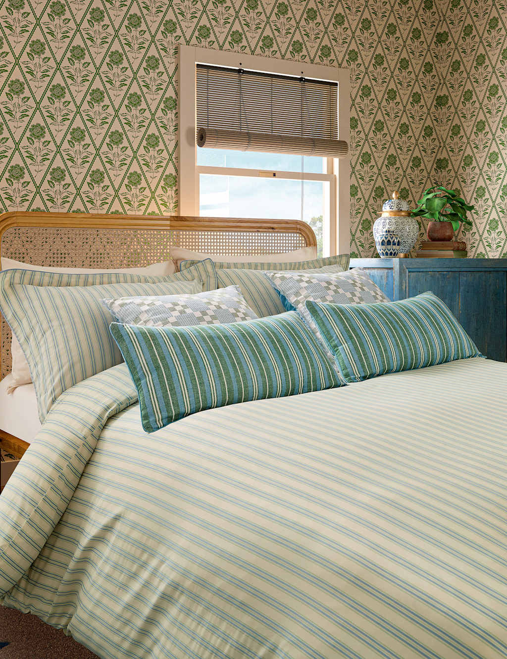 Pure Cotton Ticking Stripe Bedding Set 3 of 6