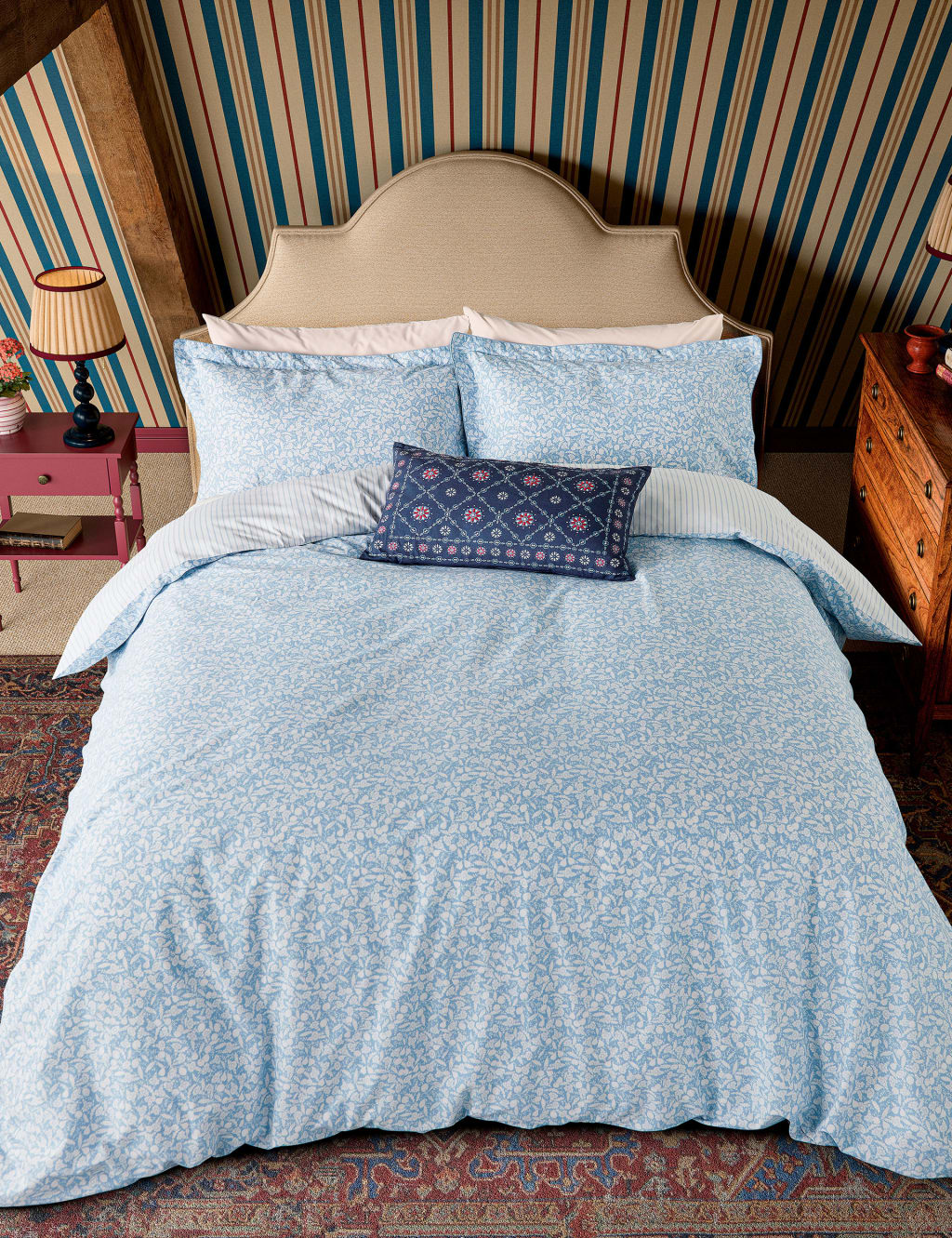 Pure Cotton Fruity Ditsy Bedding Set 4 of 6