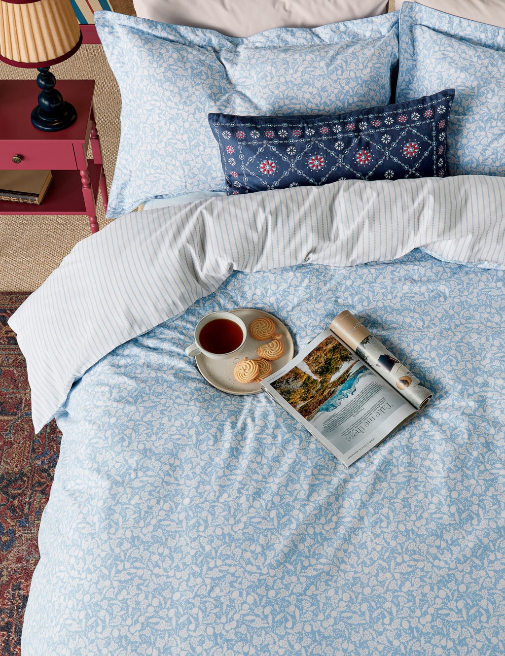 Pure Cotton Fruity Ditsy Bedding Set 5 of 6