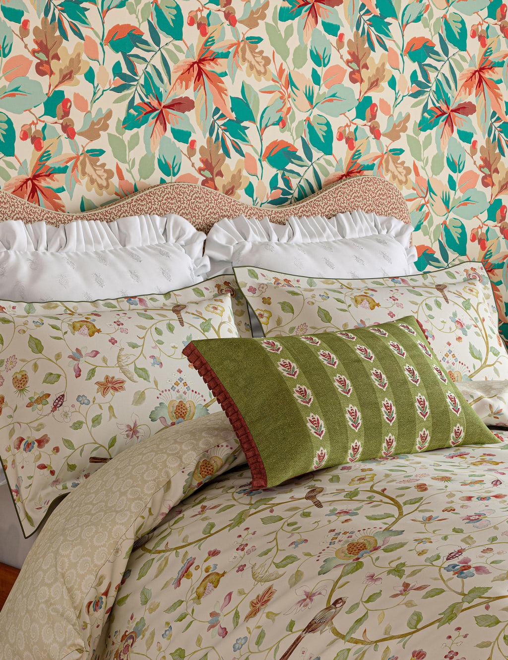 Pure Cotton Sateen Aril's Garden Bedding Set 3 of 4
